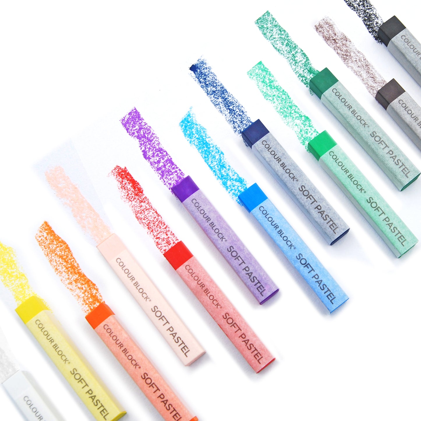 【COLOUR BLOCK】12PCS彩色粉畫棒組