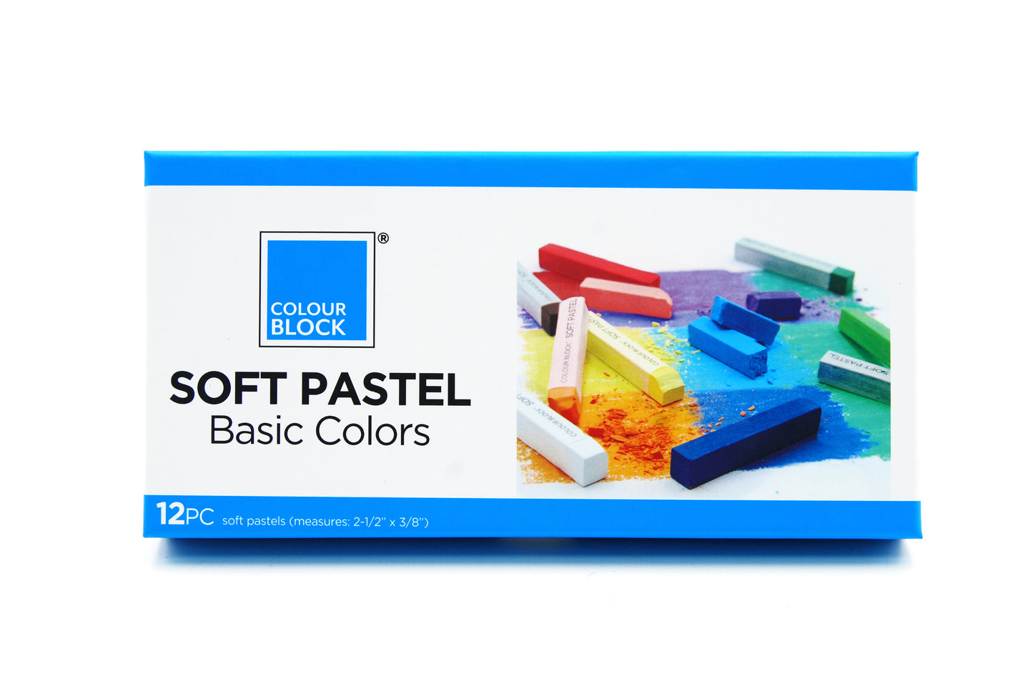 【COLOUR BLOCK】12PCS彩色粉畫棒組