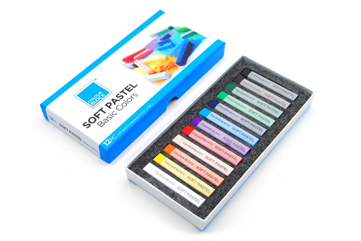 【COLOUR BLOCK】12PCS彩色粉畫棒組