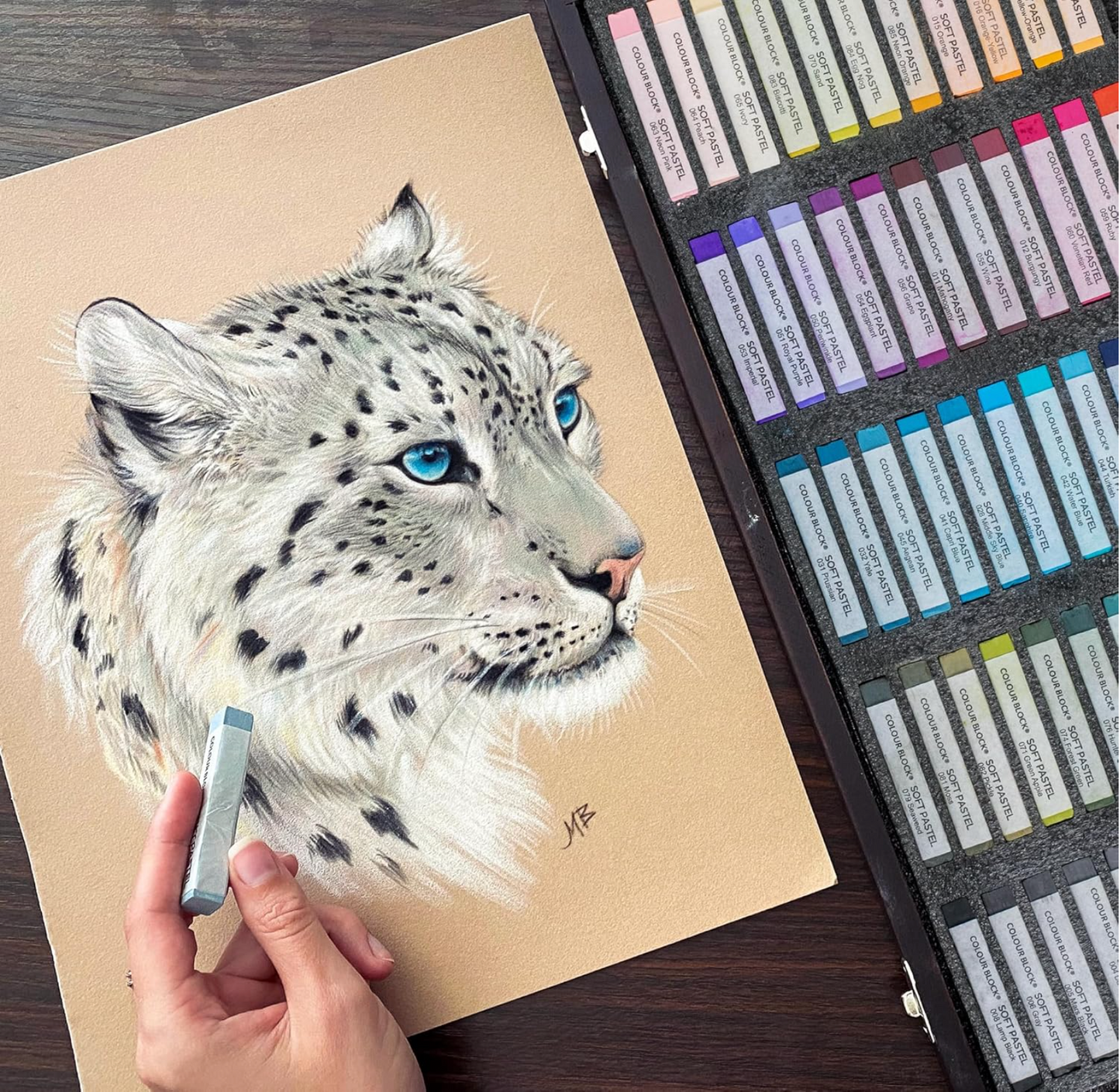 【COLOUR BLOCK】系列 100pcs質感木盒粉彩繪畫組