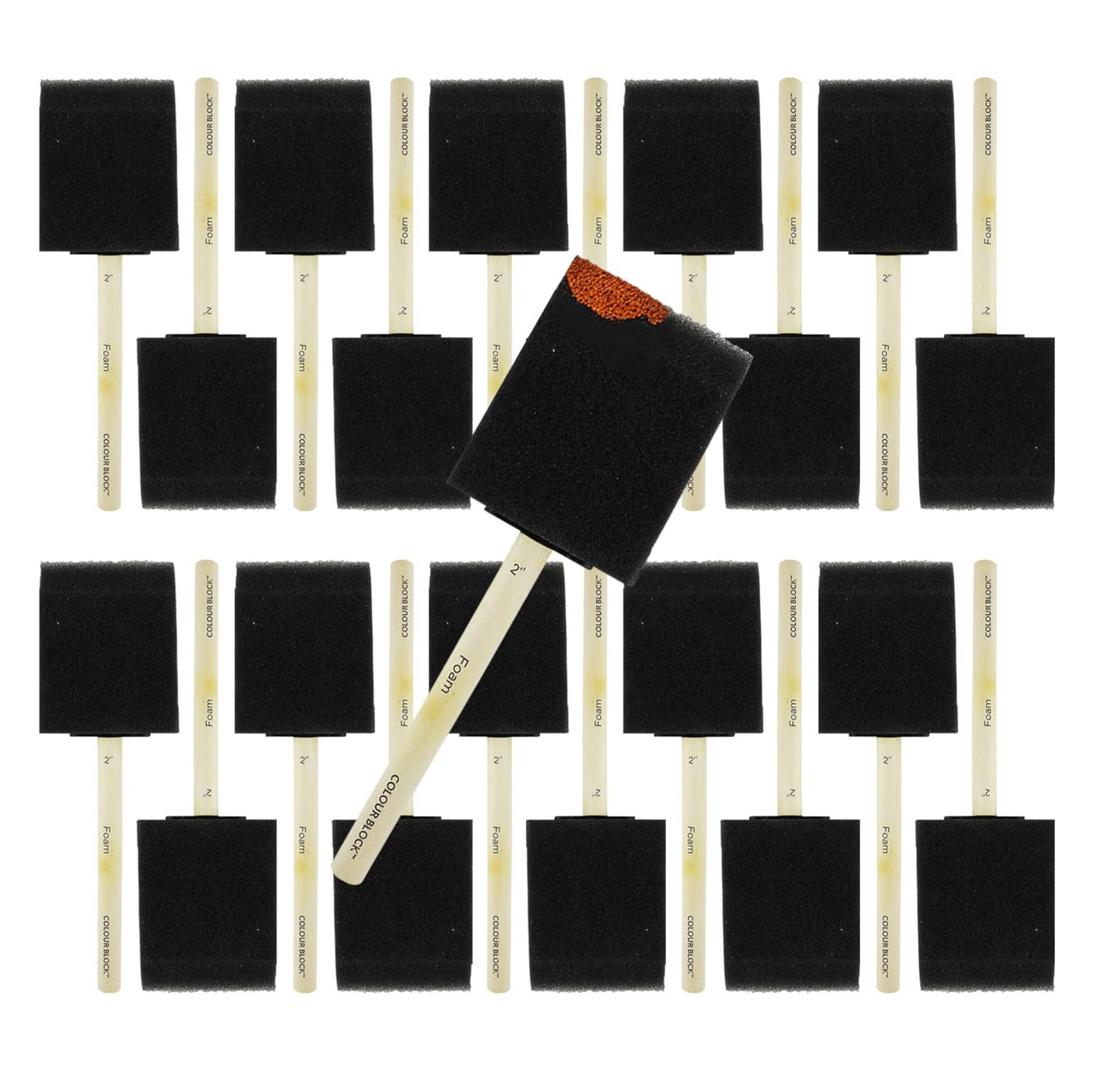 【COLOUR BLOCK】20入裝 2吋海綿刷組