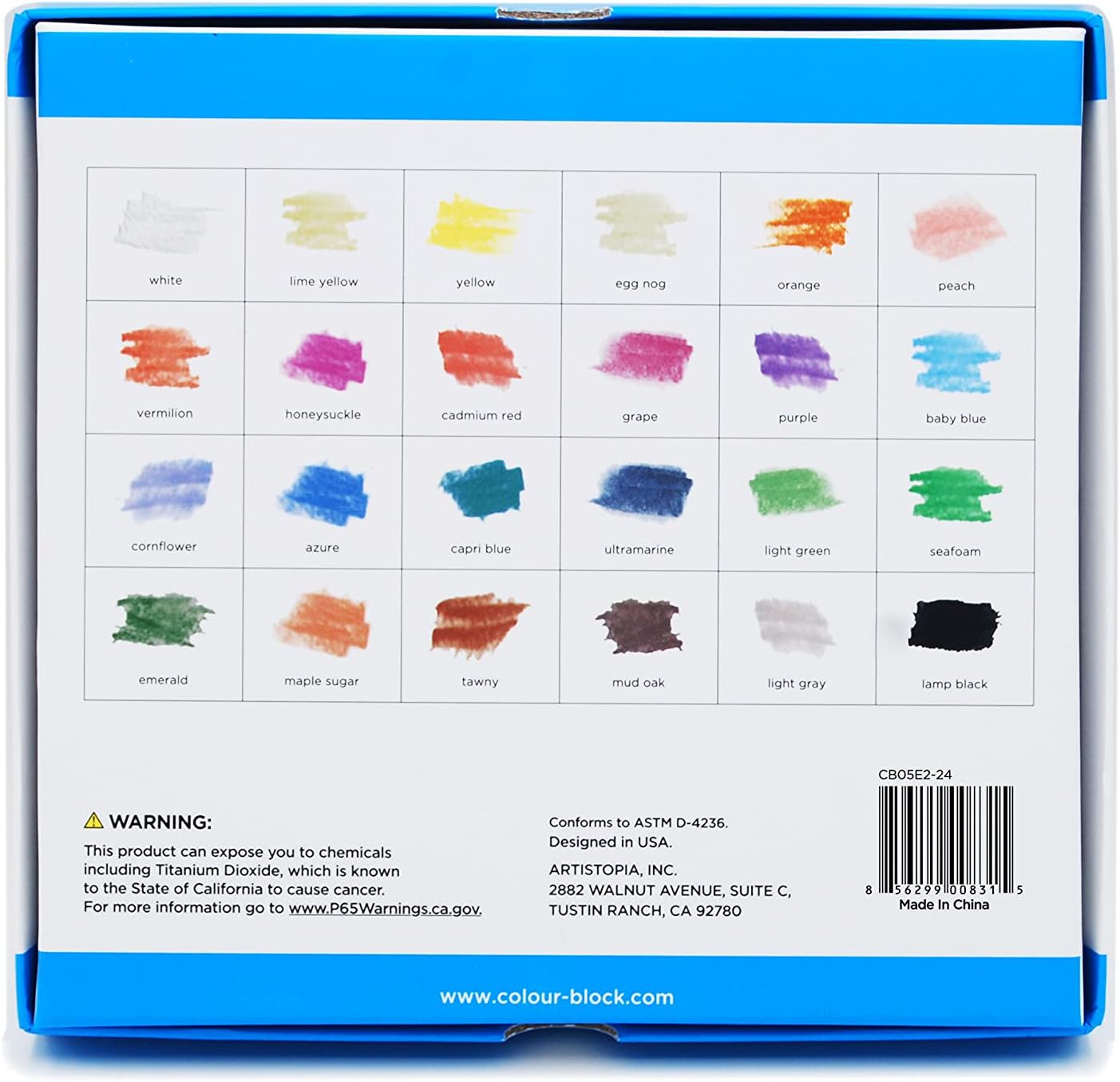 【COLOUR BLOCK】24色軟性粉彩筆組|高顯色・易混色・無毒安全|學生・成人・藝術家通用