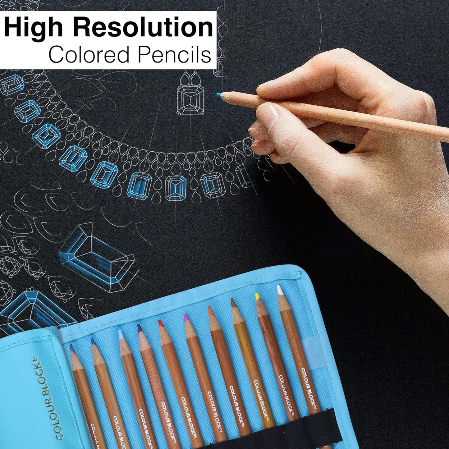 【COLOUR BLOCK】91件繪畫鉛筆套組 素描、彩色、炭筆、軟性粉彩