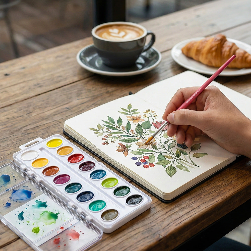 【COLOUR BLOCK】17PCS 復古色系半乾水彩