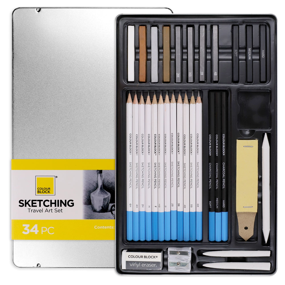 【COLOUR BLOCK】34PCS素描隨行寫生套組