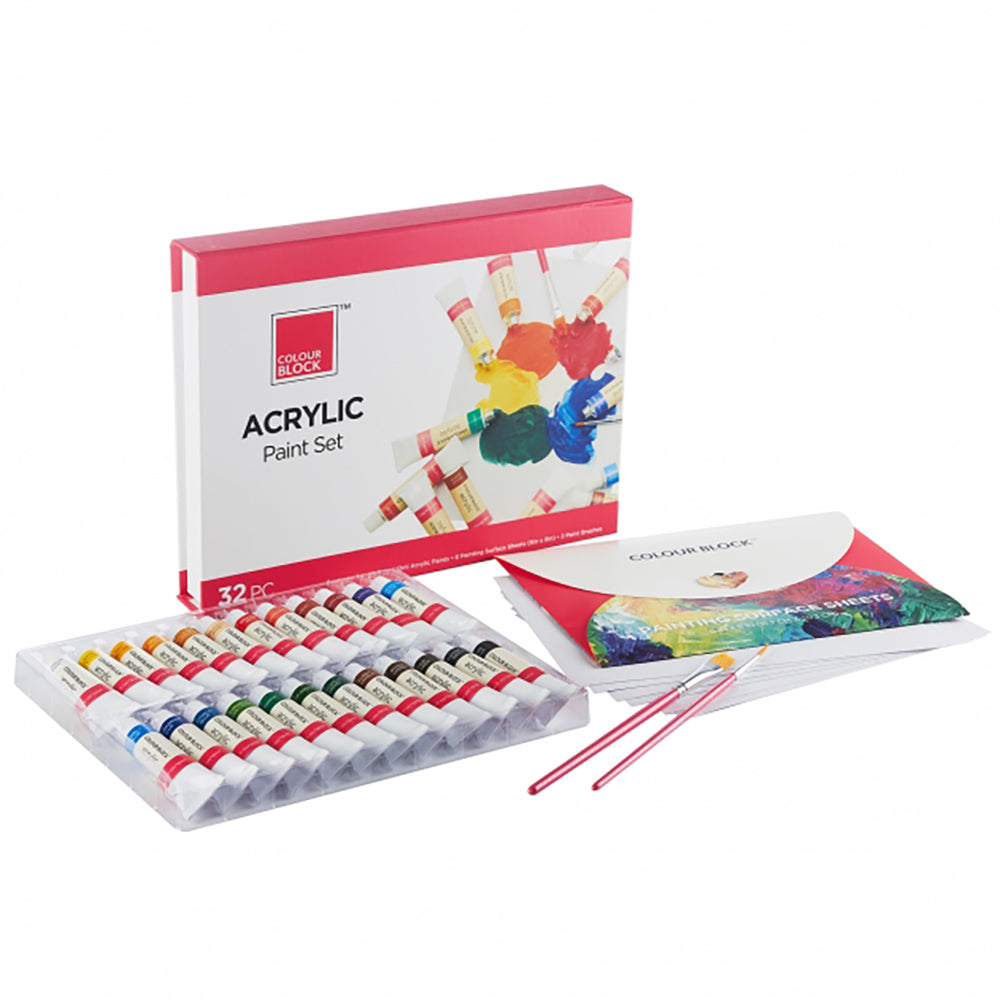 【COLOUR BLOCK】32PCS壓克力顏料組