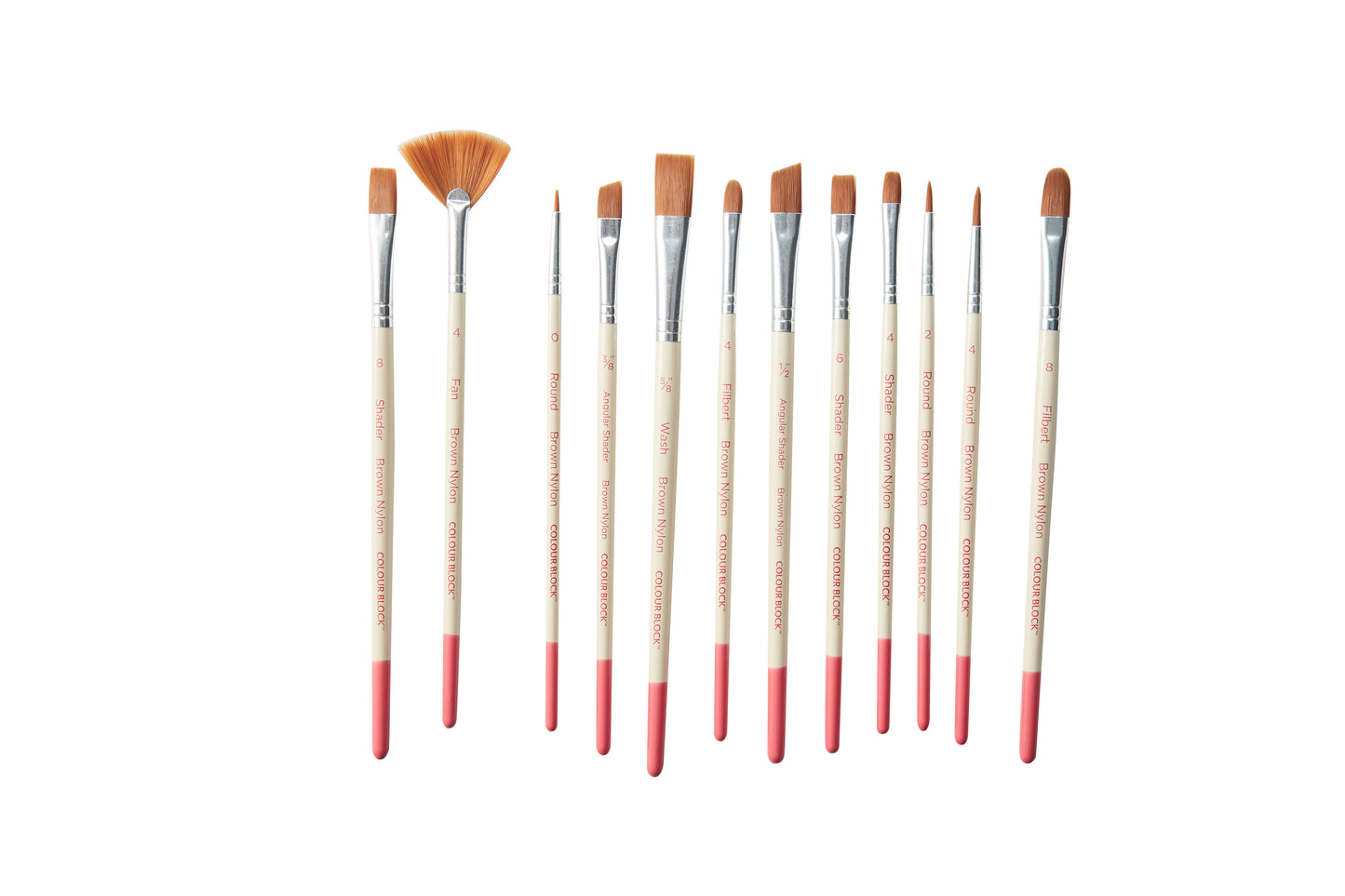 【COLOUR BLOCK】12PCS尼龍繪畫筆刷組