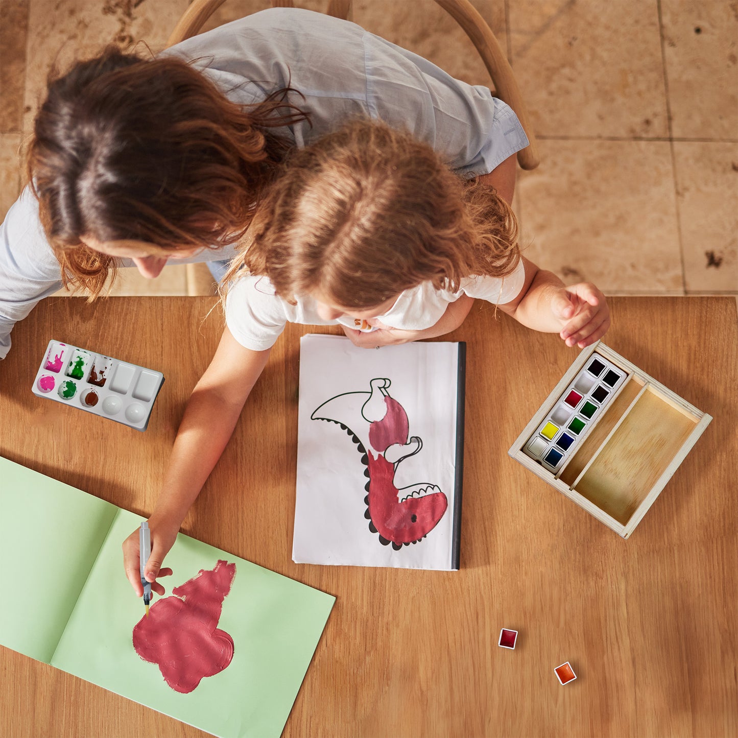 【COLOUR BLOCK】17PCS 半乾木盒水彩