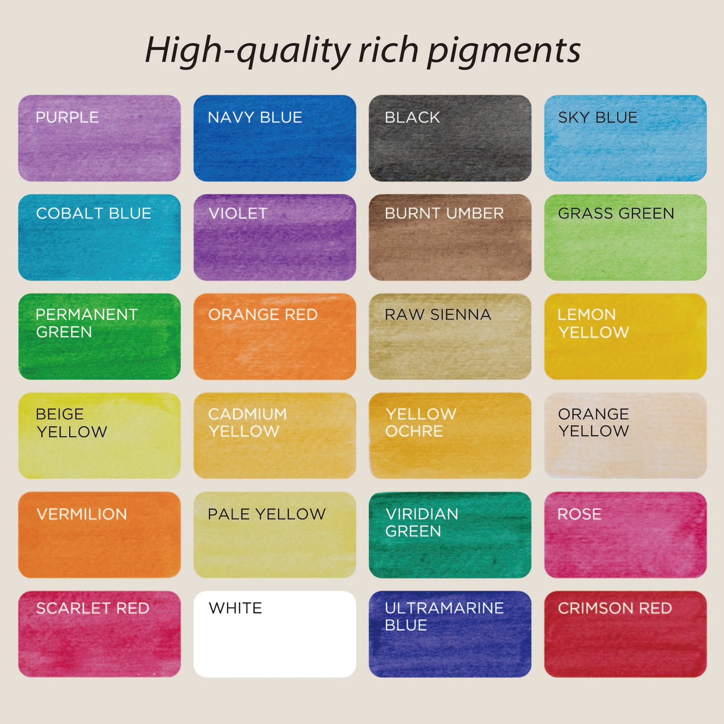 【COLOUR BLOCK】28PCS 半乾木盒水彩