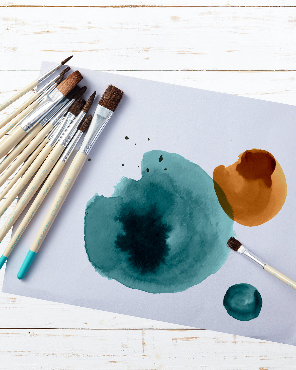 【COLOUR BLOCK】12PCS馬毛繪畫筆刷組