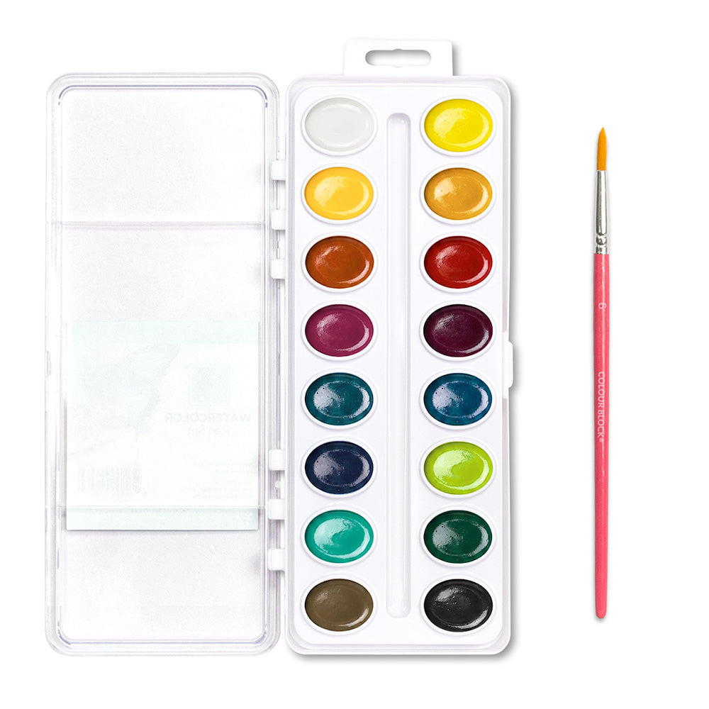 【COLOUR BLOCK】17PCS 復古色系半乾水彩