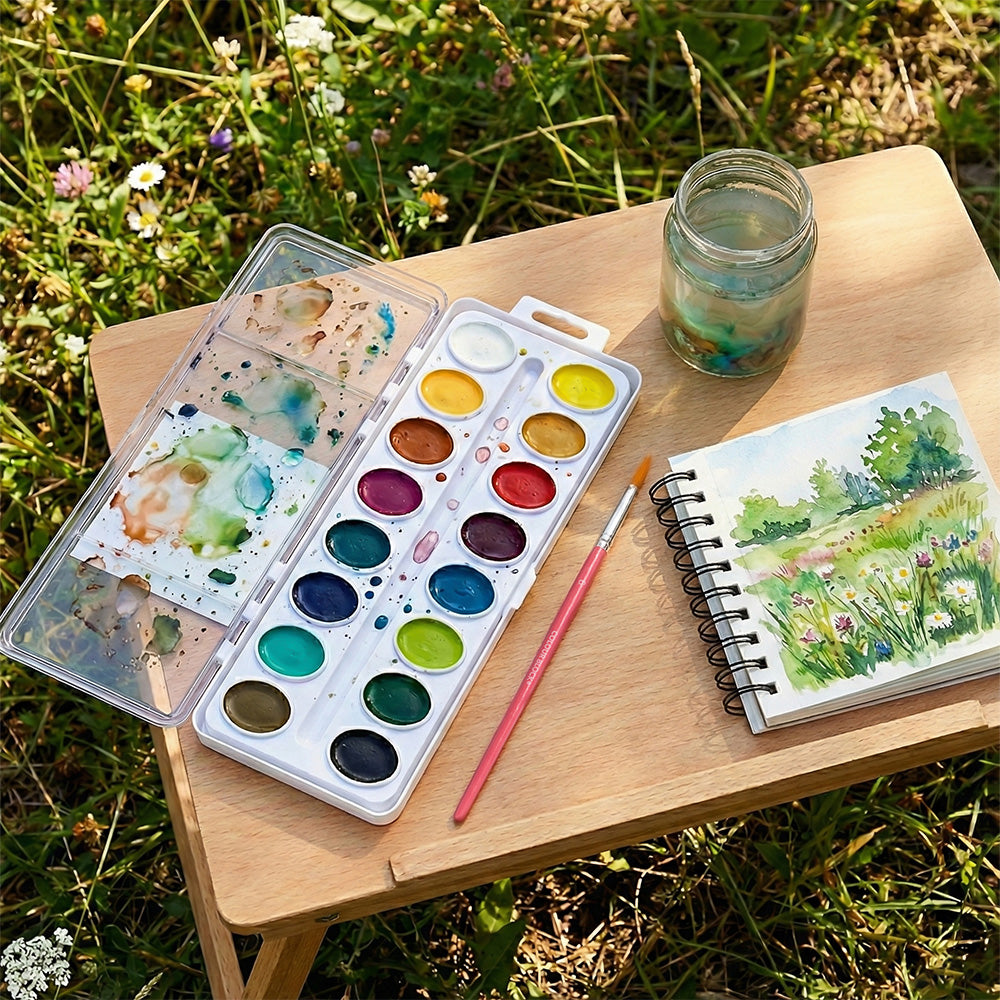 【COLOUR BLOCK】17PCS 復古色系半乾水彩