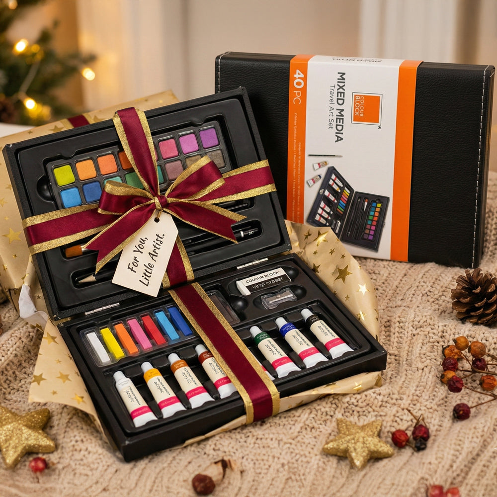 【COLOUR BLOCK】40PCS質感皮革繪畫套組